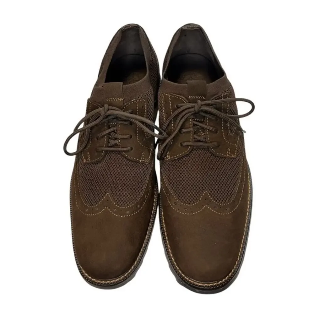 Dockers Hawking Knit Smart Series Wingtip Oxfords men’s 12m brown suede NWOB